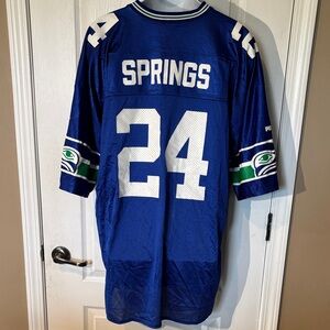 Vintage Puma Sean Springs Seattle Seahawks Jersey